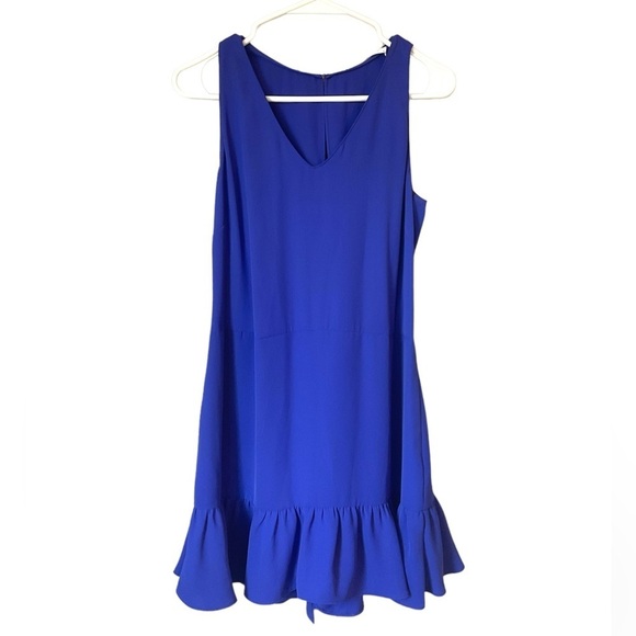 Amanda Uprichard Blue Purple Ruffle Romper Size Medium - Picture 4 of 11